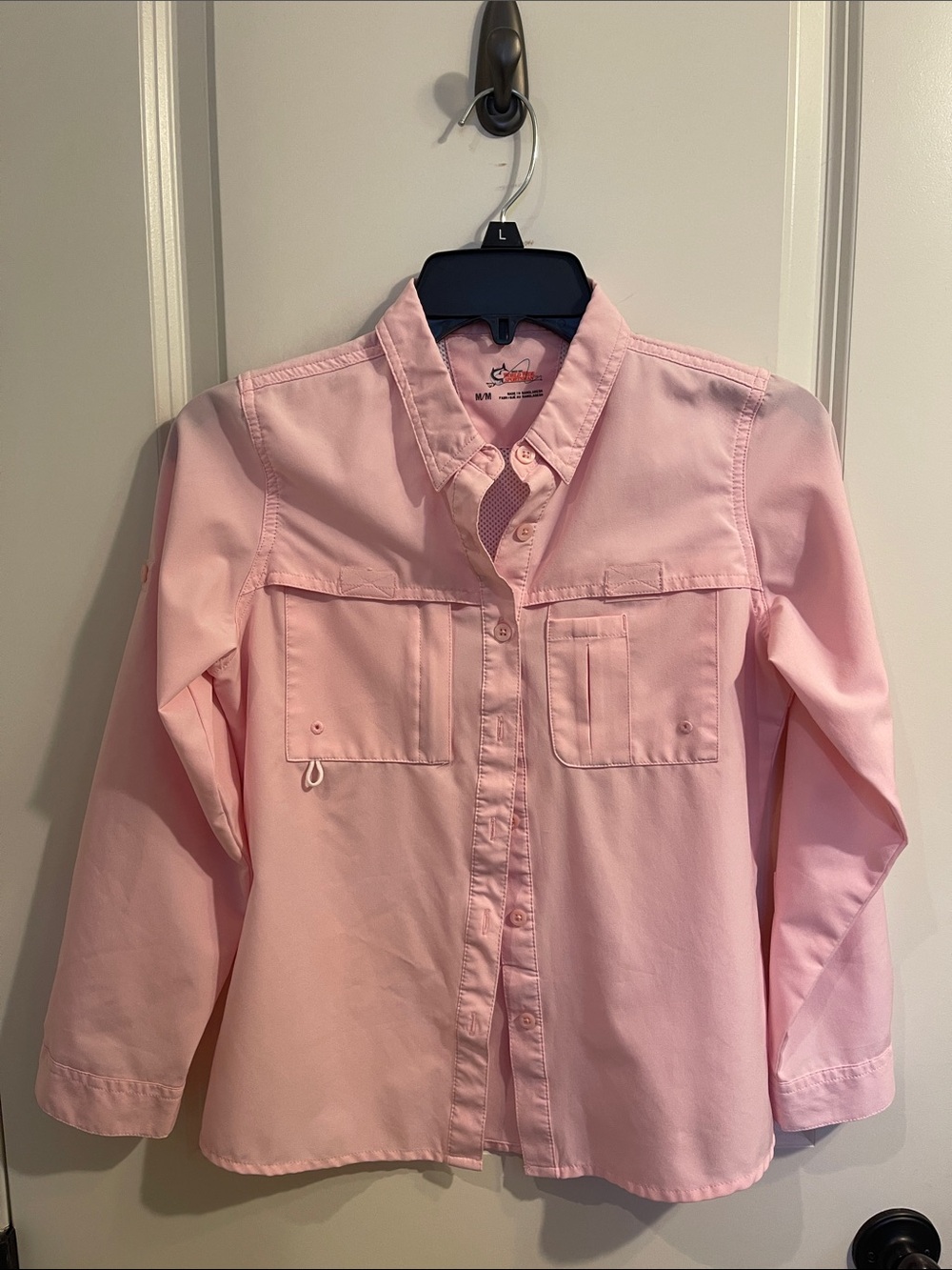 Girls' Light Pink Button-Front Shirt by Bass Pro Shop